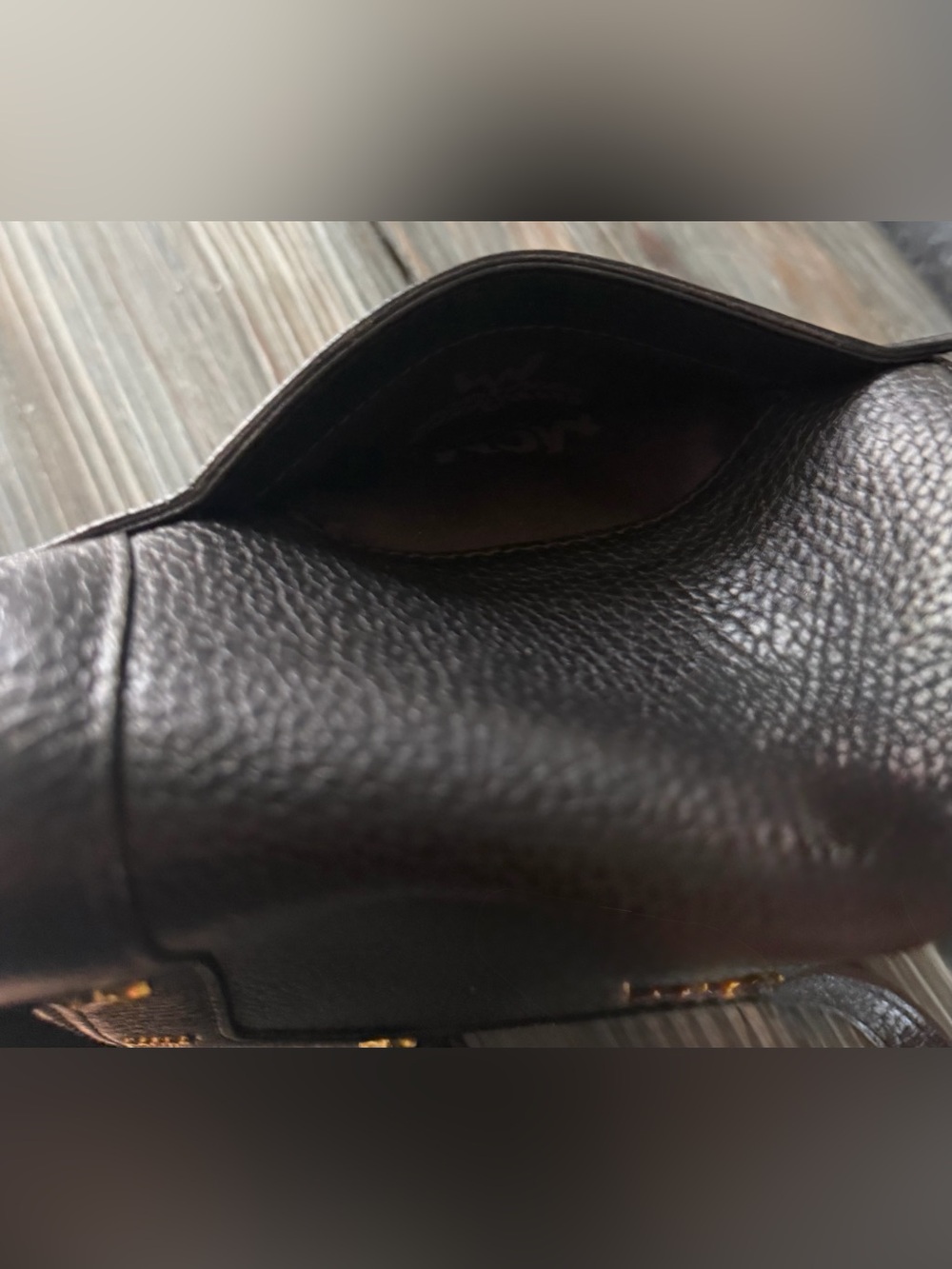 MCM Pebbled Black Leather Crossbody Bag with outside slip pocket!! - Picture 10 of 16